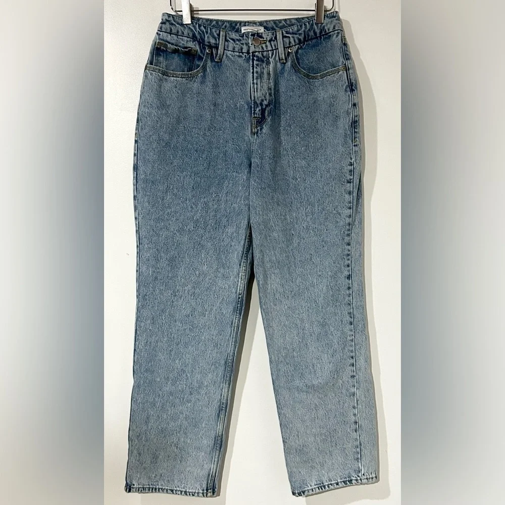 Good American Good‎ 90's Duster Straight Leg Jean Indigo101 8 29 Retro Casual